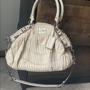 White Leather Coach purse